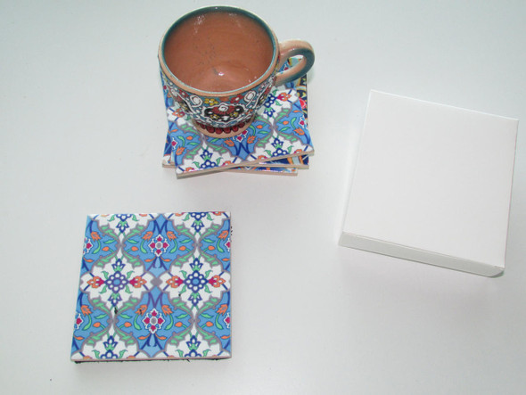 Ceramic Tea Coaster A | Luxury Heritage Gift & Cultural Souvenir - Luxury Handcrafted Art Craftihouse Dubai